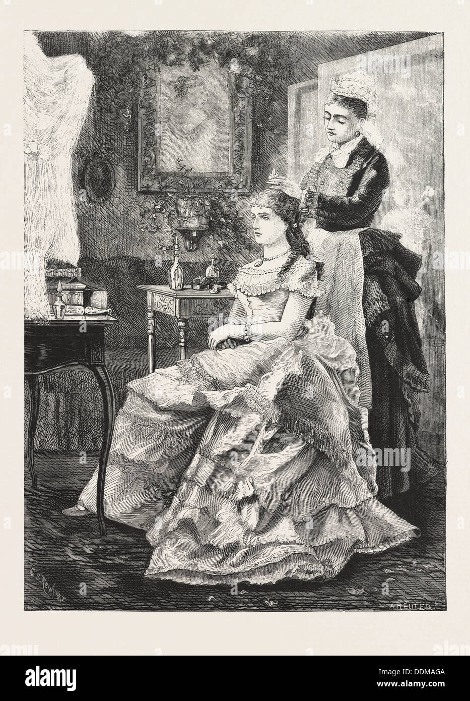 Interior in the mansion, 1876, UK, britain, british, europe, united