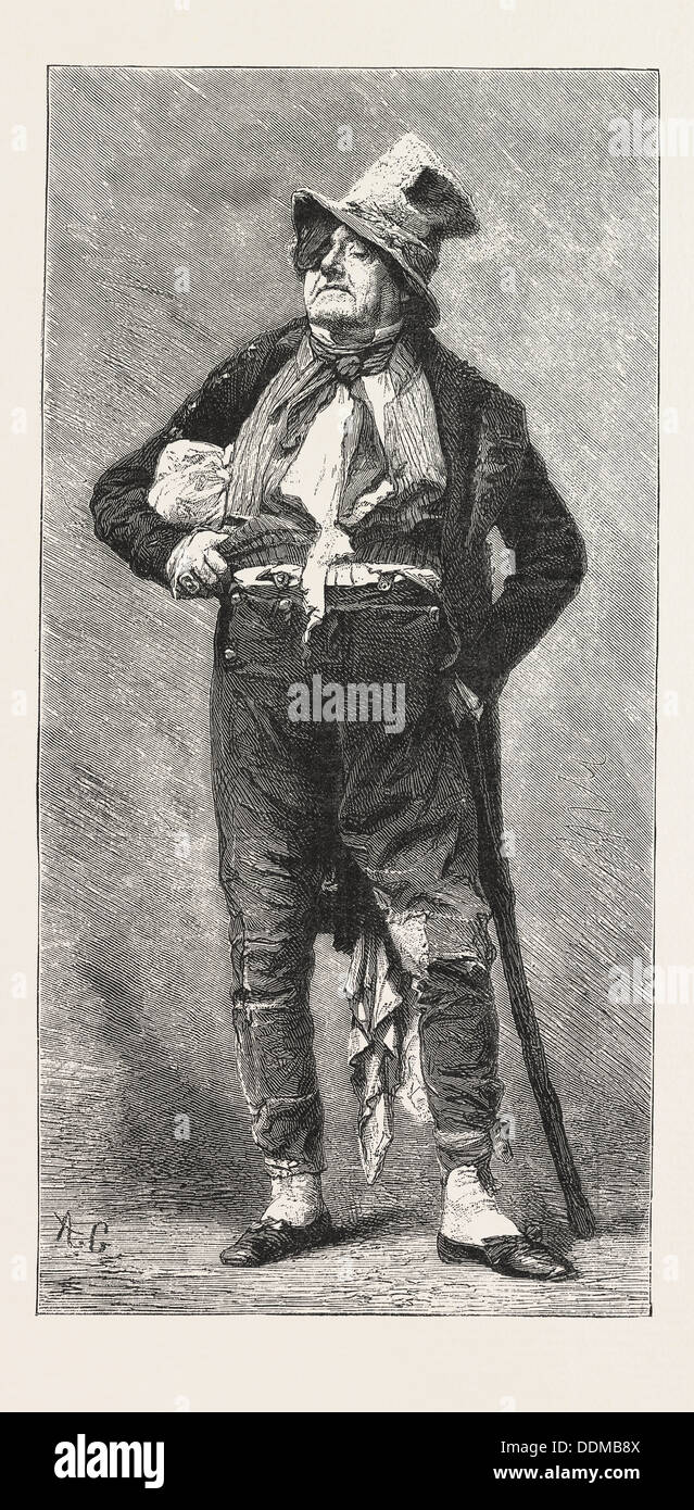 Frederick Lemaitre in one of his characters. Frédérick Lemaître (28 July 1800 – 26 January 1876) Stock Photo