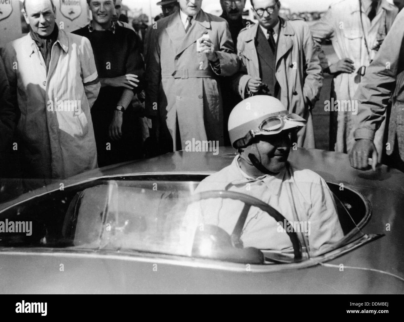 Hermann Lang in a Mercedes Benz 300 SL, Nurburgring 1000km, 1952. Artist: Unknown Stock Photo
