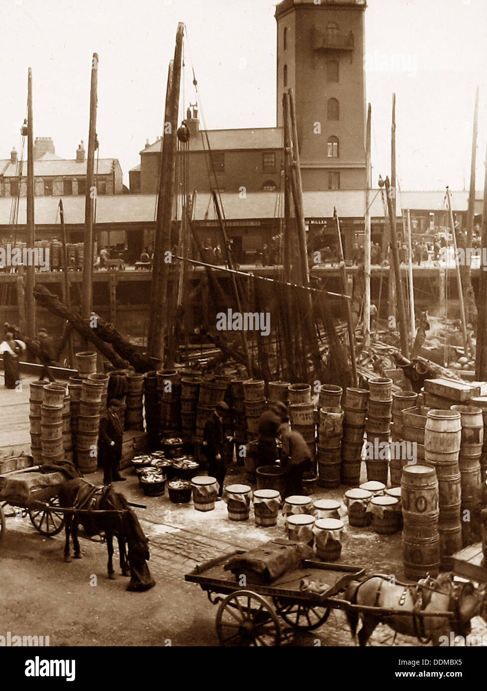 North Shields Fish Market early 1900s Stock Photo