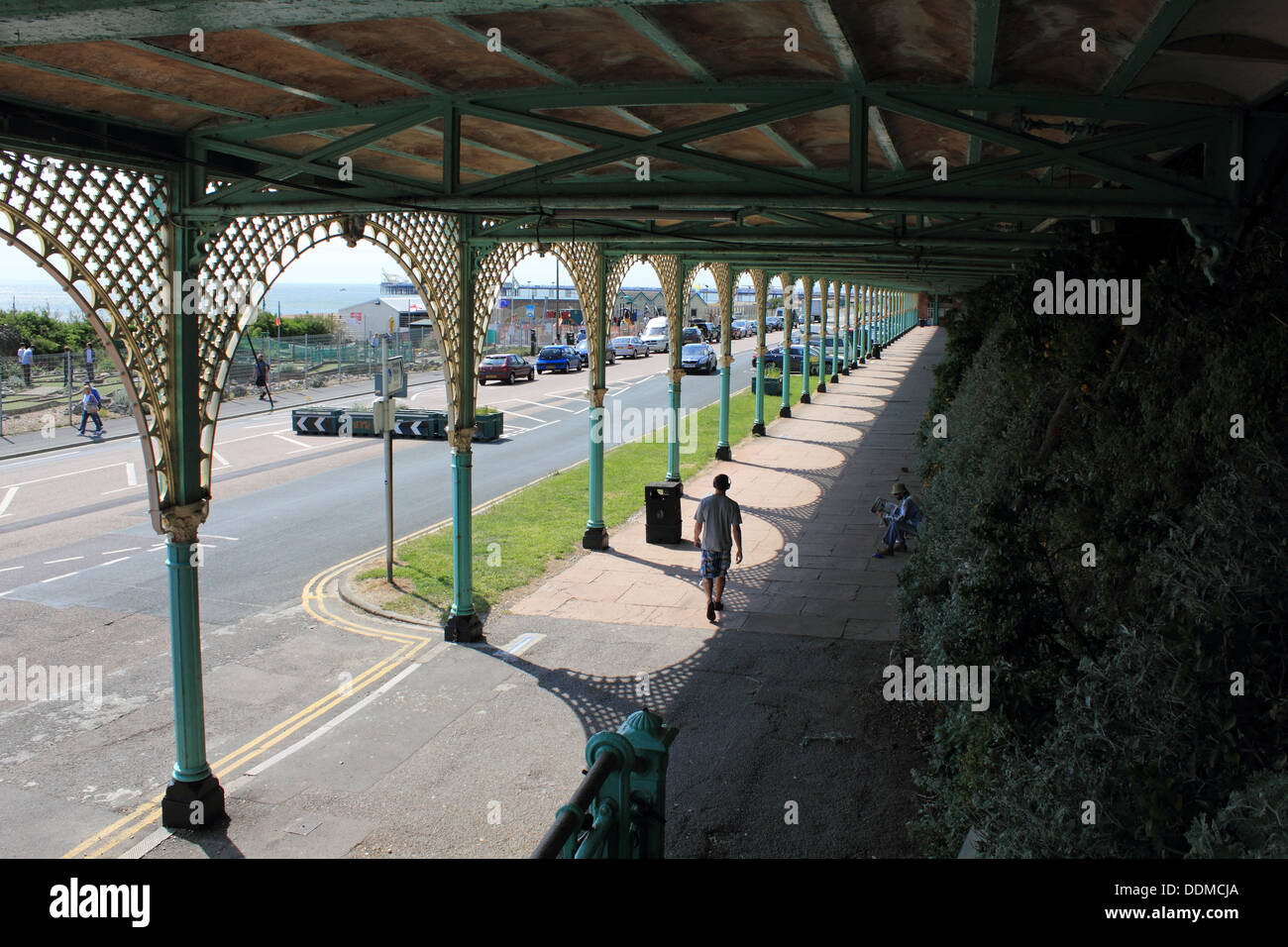 On the front at Madeira Drive, Brighton, Sussex, England, UK. Stock Photo