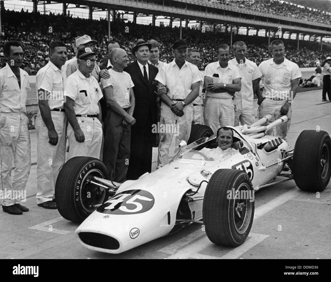 AJ Foyt in Lotus-Ford, Indianapolis 500, Indiana, USA, 1965. Artist: Unknown Stock Photo