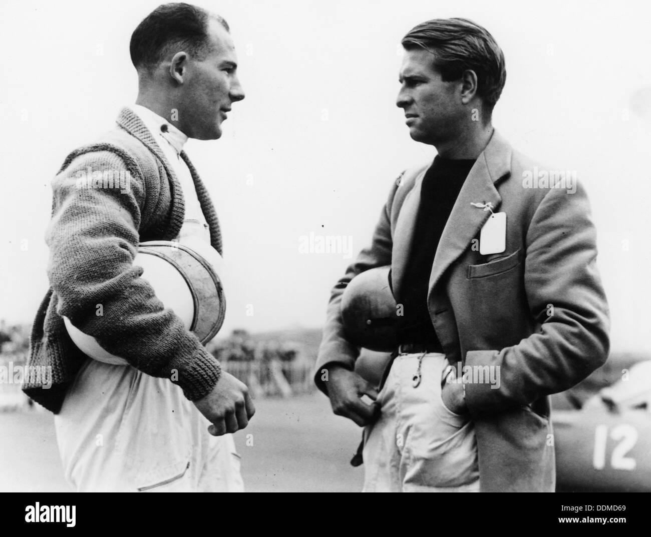 Peter Collins with Stirling Moss. Artist: Unknown Stock Photo