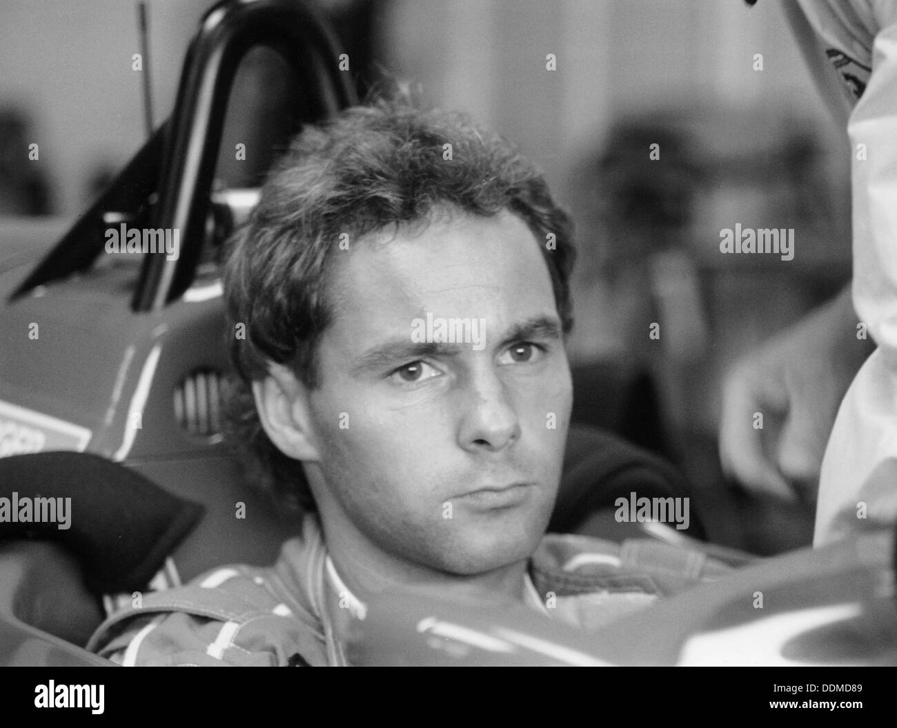 Gehard Berger with Ferrari, 1988. Artist: Unknown Stock Photo