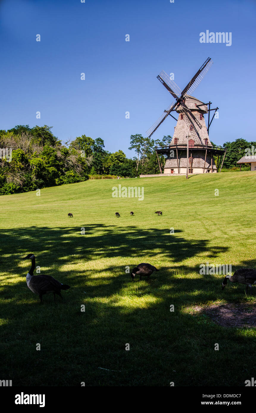 The Fabyan Windmill in the Fox River Forest Preserve in Batavia