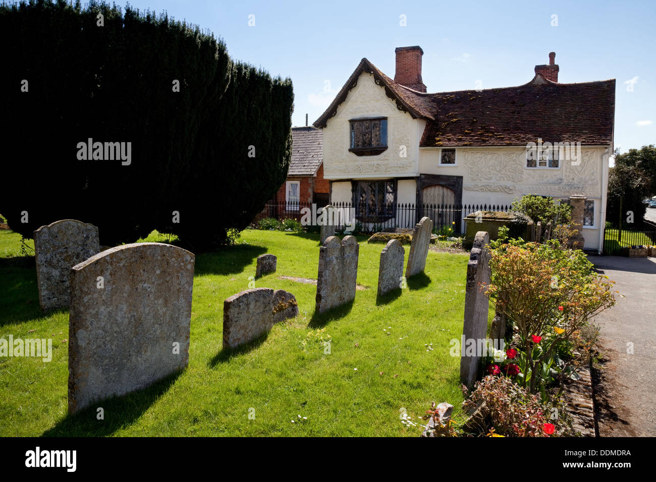 The ' Ancient House ' a 14th century medieval house, now a museum, Clare, Suffolk UK Stock Photo