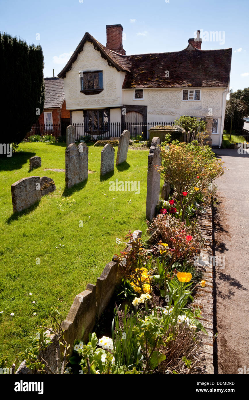 The ' Ancient House ' a 14th century medieval house, now a museum, Clare, Suffolk UK Stock Photo