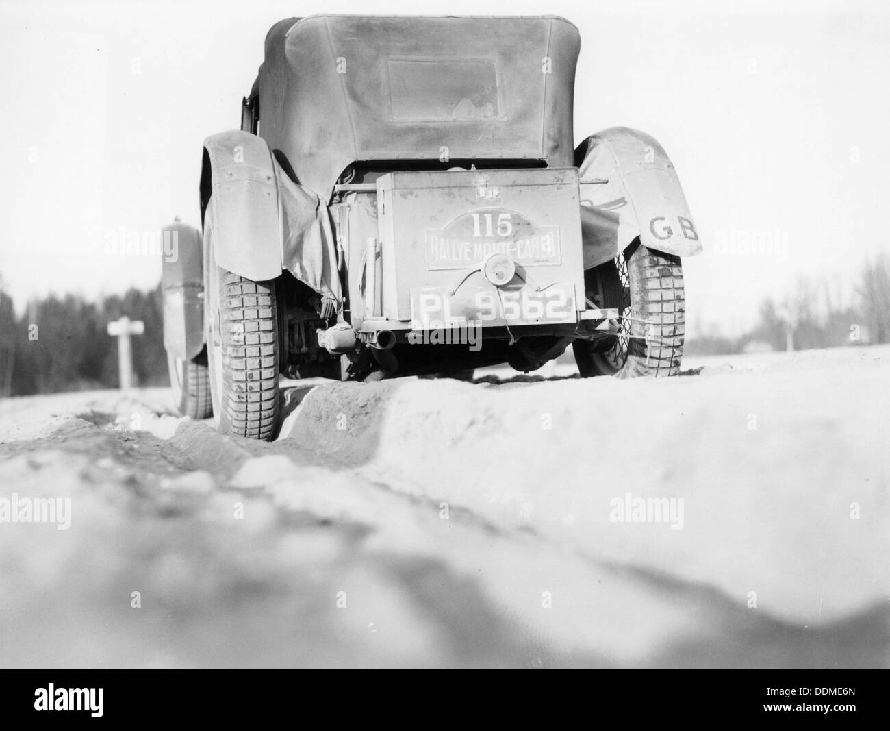 The Back Of An Invicta 4 5 Litre S Type Monte Carlo Rally 1933 Artist Unknown Stock Photo Alamy