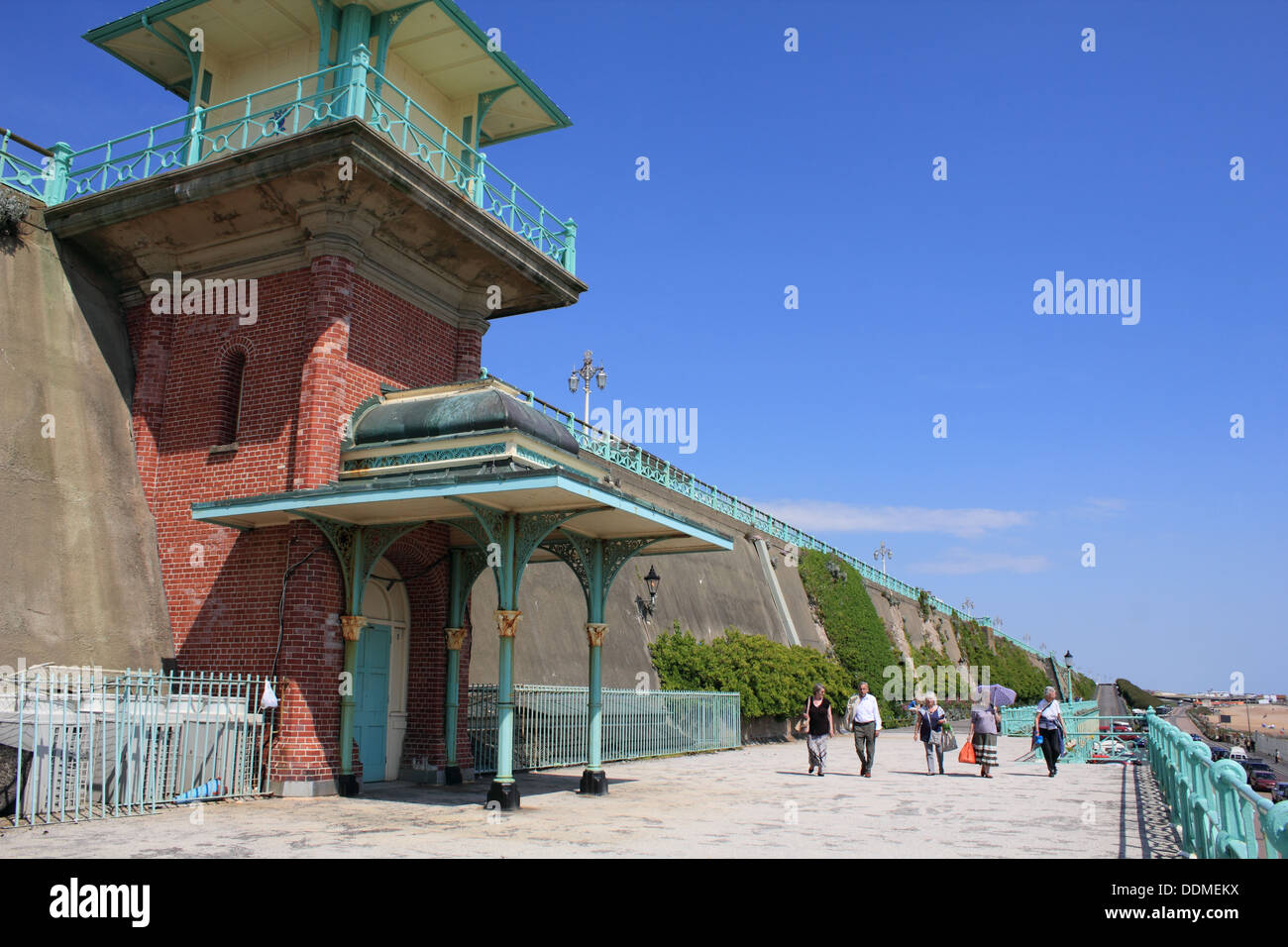 On the front at Madeira Drive, Brighton, Sussex, England, UK. Stock Photo