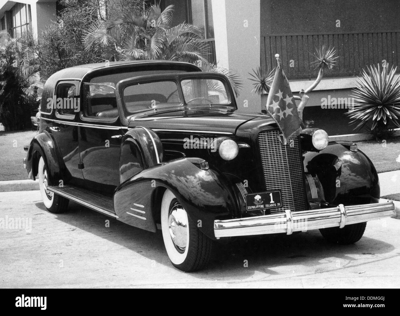 1937 Cadillac V12 car built for President Quezon of the Philippines, (c1937?). Artist: Unknown Stock Photo