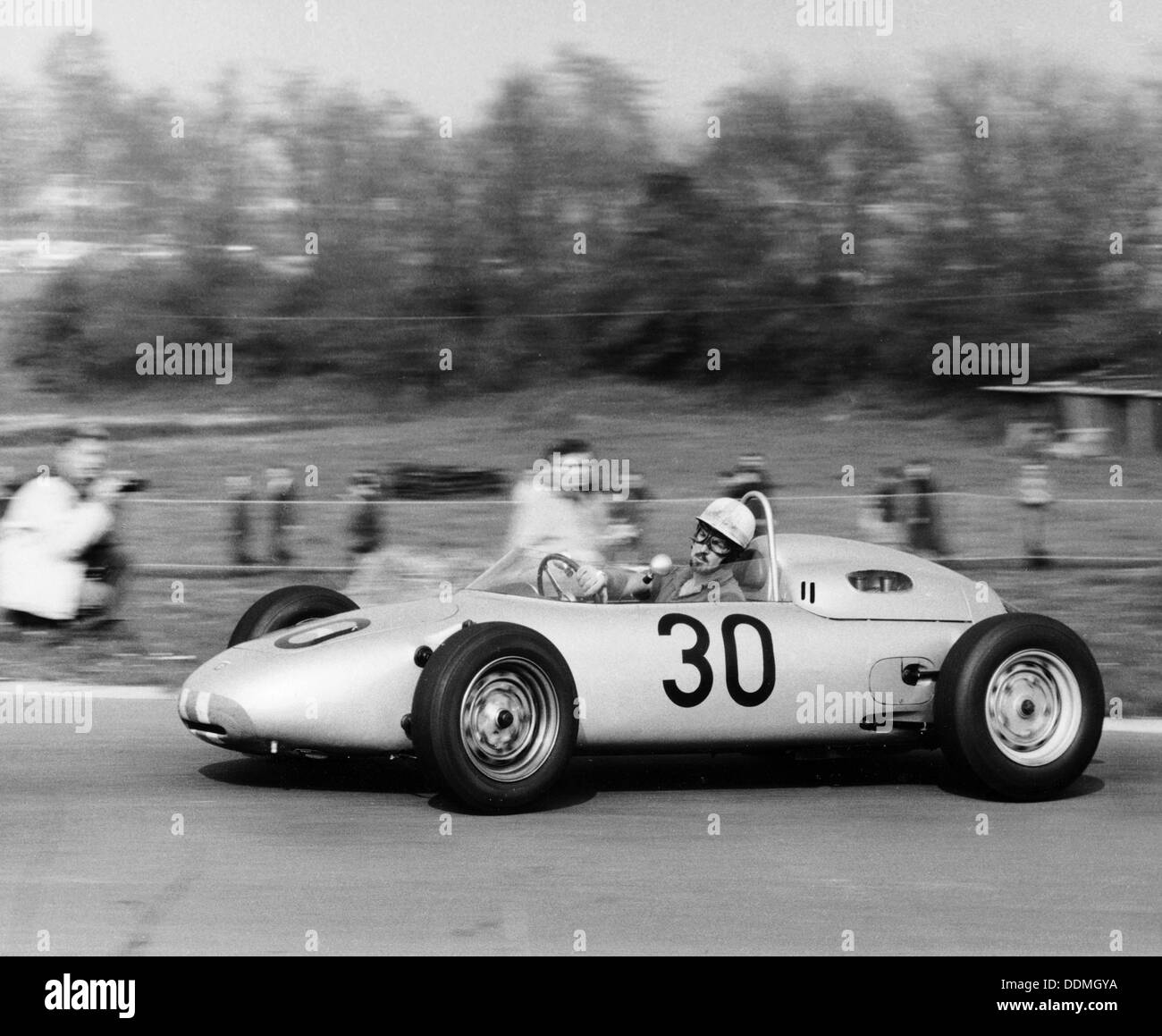Jo Bonnier driving a works Porsche Formula 1 car, Brussels Grand Prix, Belgium, 1961. Artist: Unknown Stock Photo