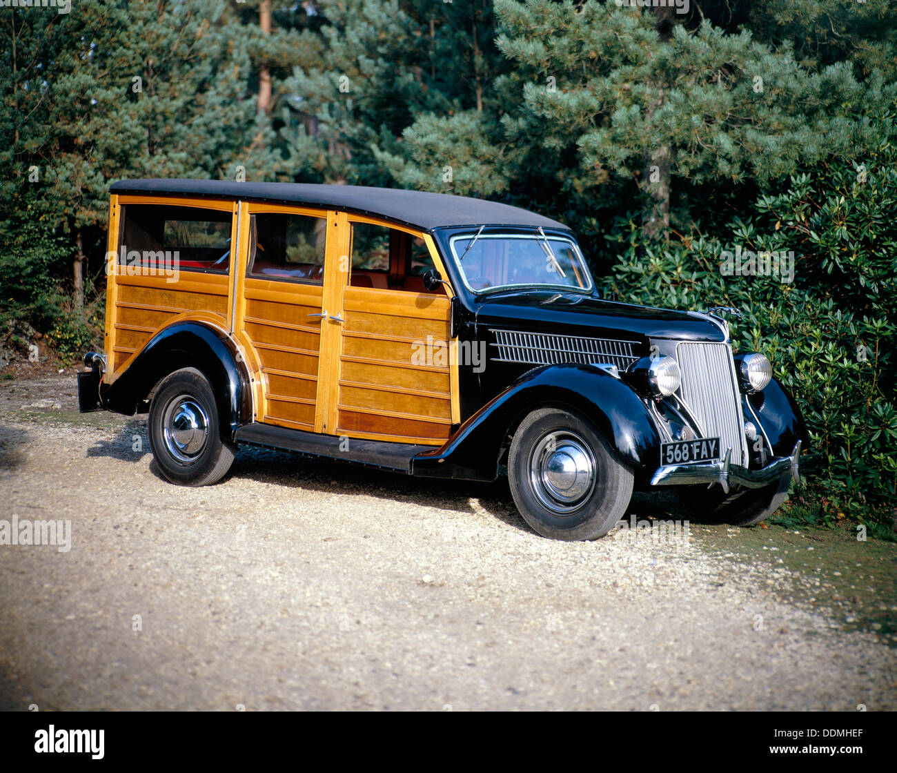 1936 Ford V8 Woody model 68 Utility car. - Stock Image