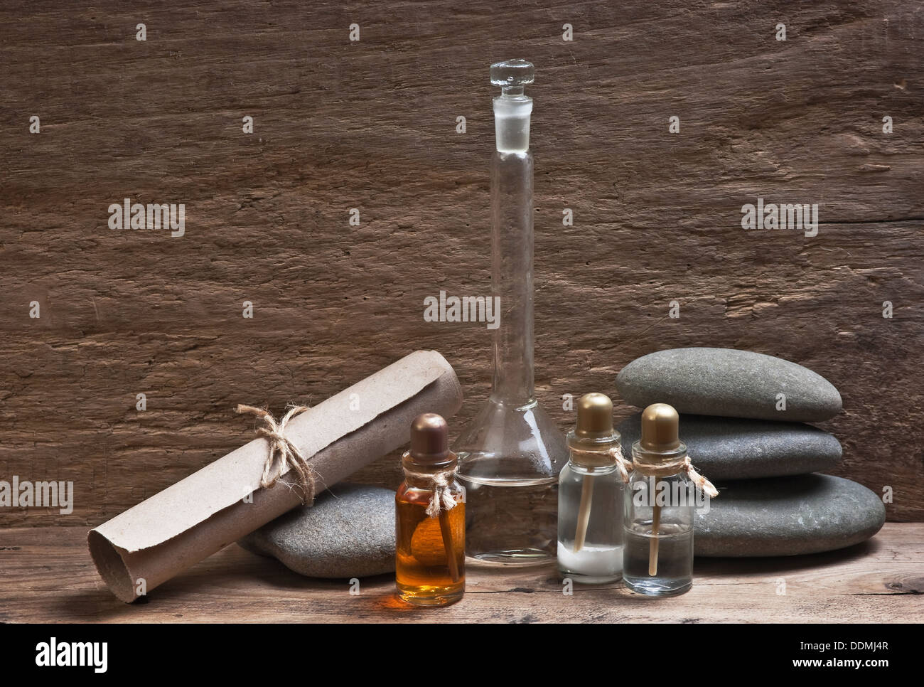 Vials of perfume oils in old fragrance lab Stock Photo Alamy