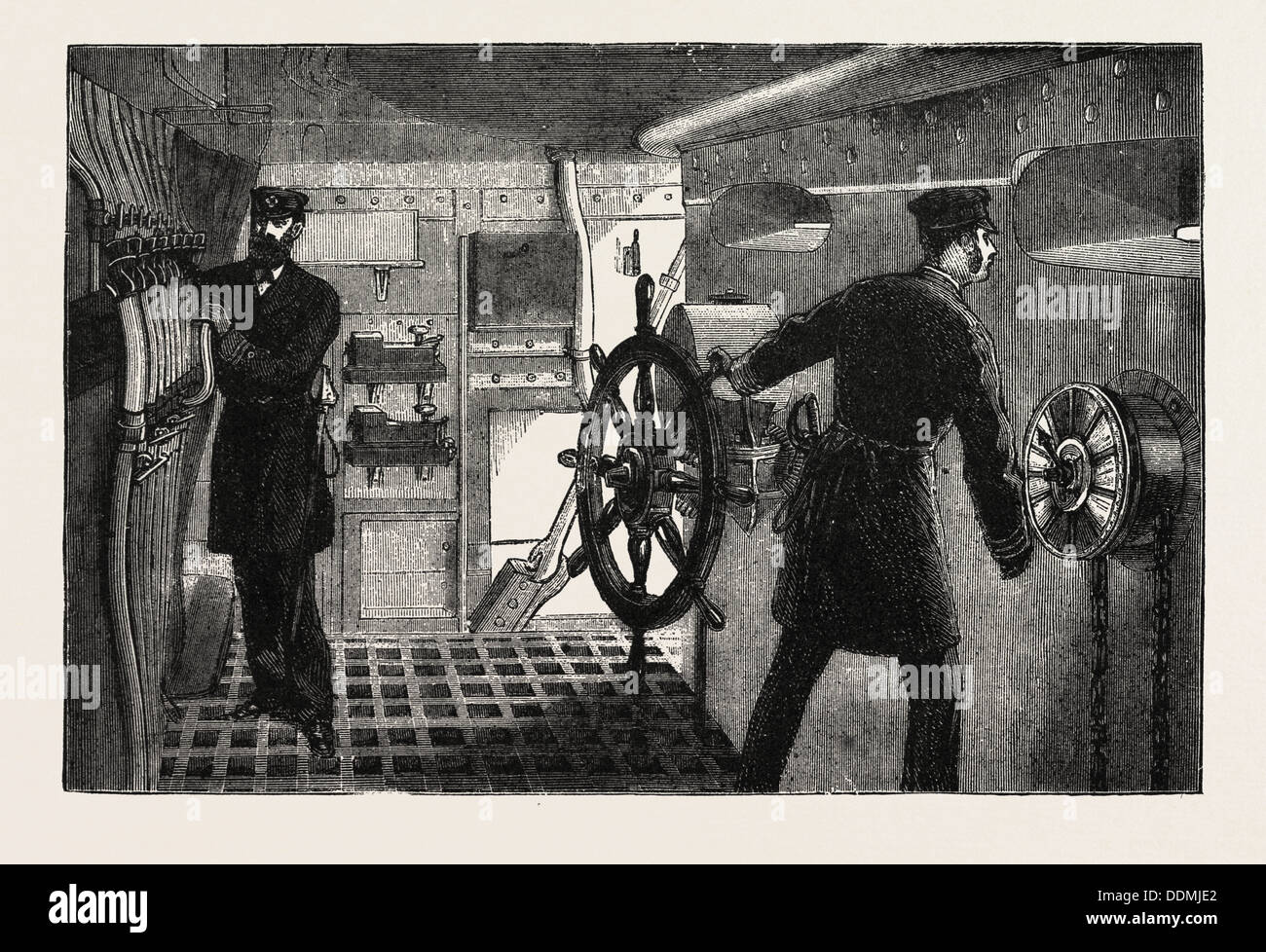 THE NEW WAR SHIP OF THE BRITISH NAVY, H.M.S. INFLEXIBLE THE "CONNING