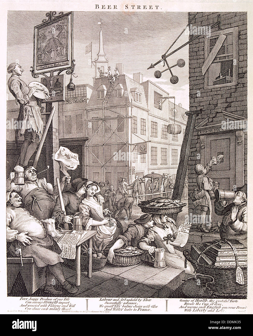 'Beer Street', 1751. Artist: William Hogarth