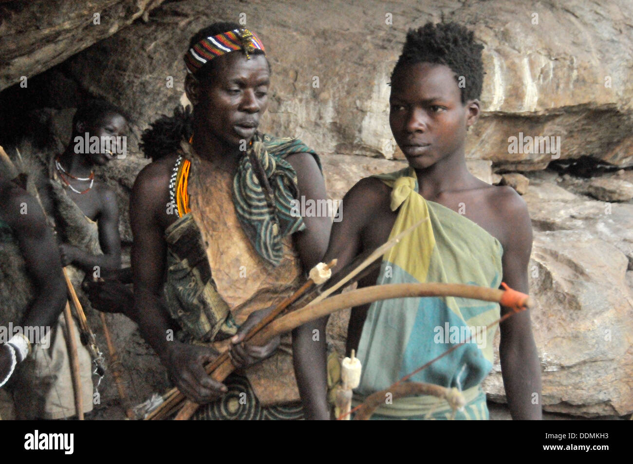 The Hadza (Hadzabe) tribe of Lake Eyasi Tanzania collection Stock Photo