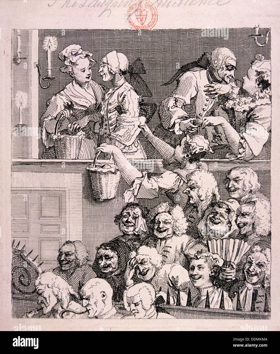 'The laughing audience', 1733. Artist: William Hogarth Stock Photo