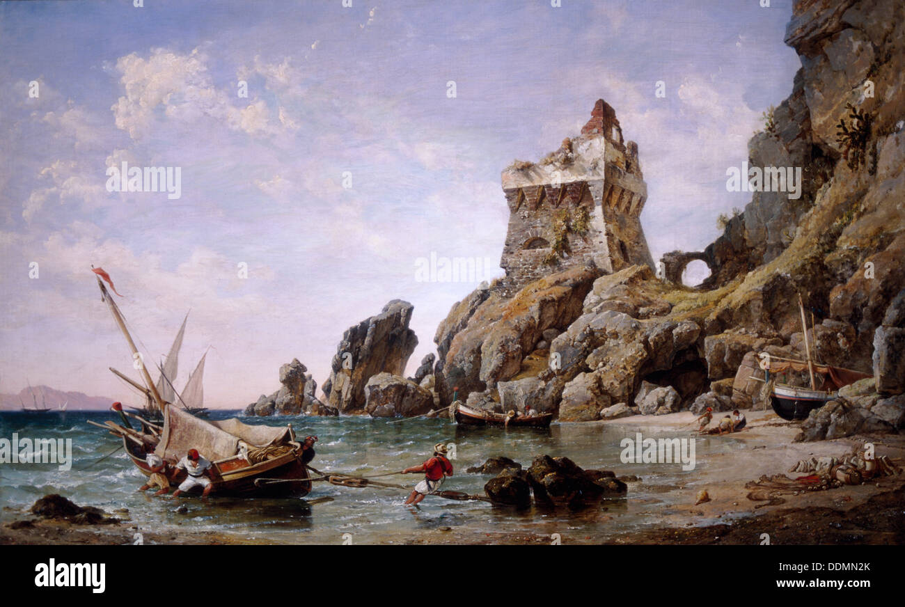 Salerno, Italy, 1849. Artist: Edward William Cooke Stock Photo - Alamy