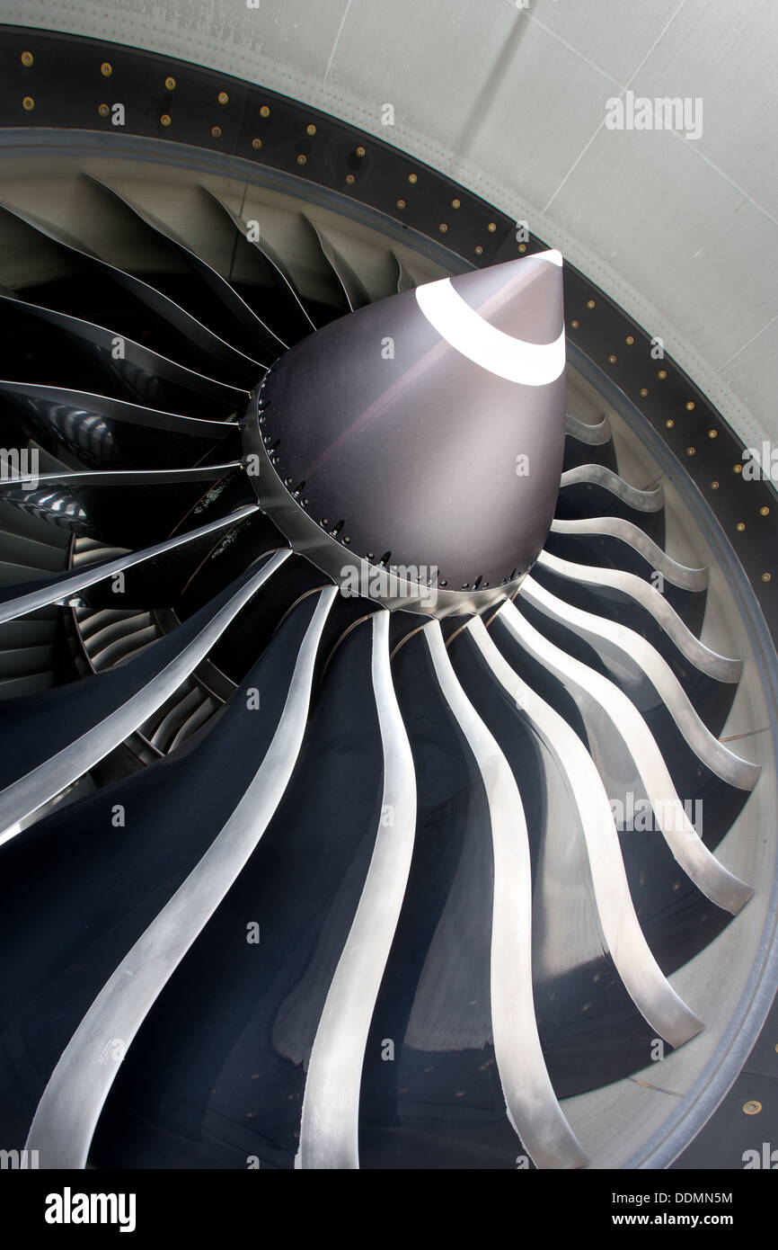 Close up of jet engine on commercial aircraft Stock Photo Alamy