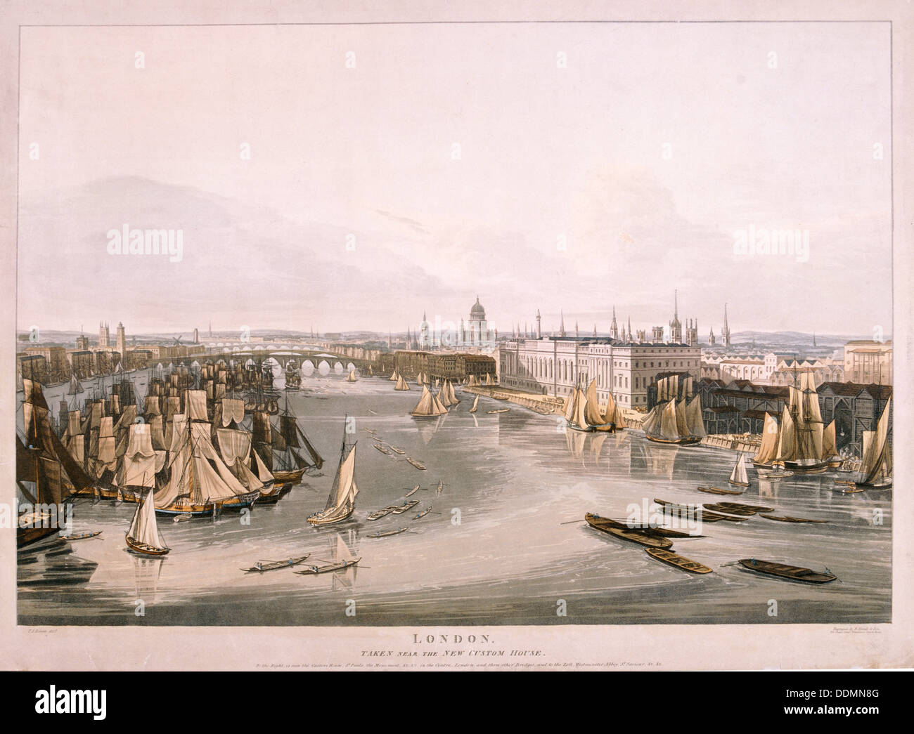 View of London, 1816. Artist: Robert Havell Stock Photo