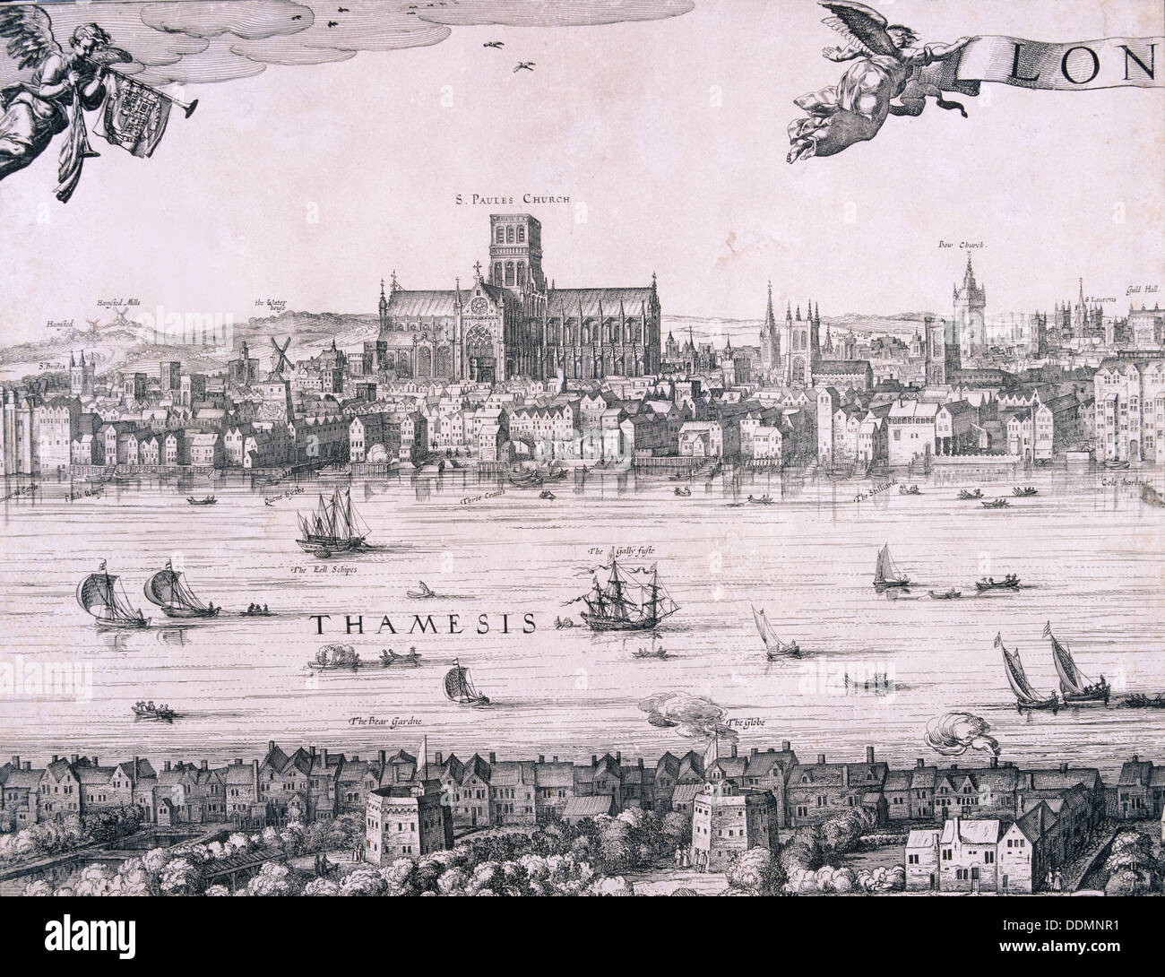 Panorama of London, 1616. Artist: Claes Jansz Visscher Stock Photo - Alamy