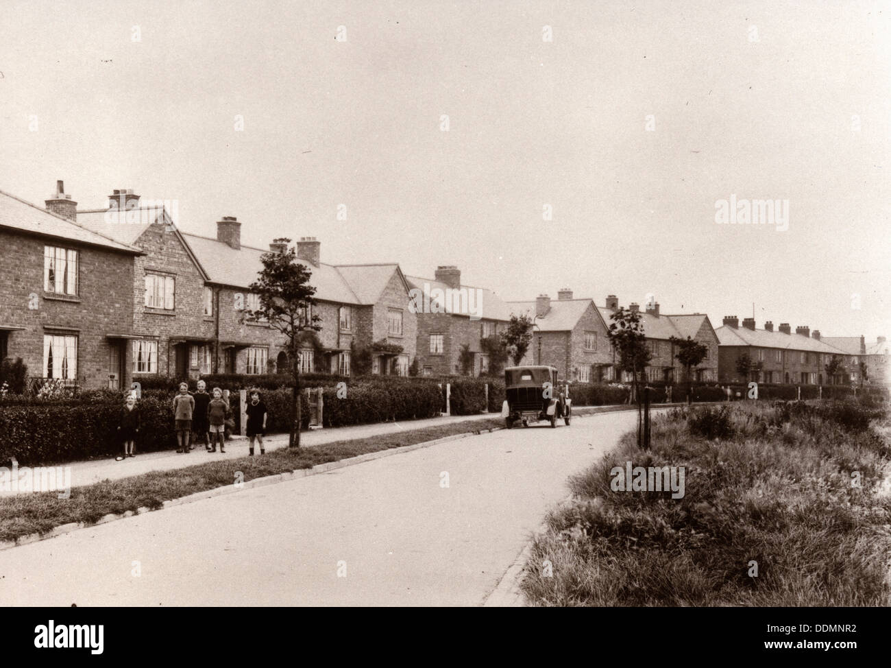 Council houses on Kingsway North, York, Yorkshire, 1938. Artist