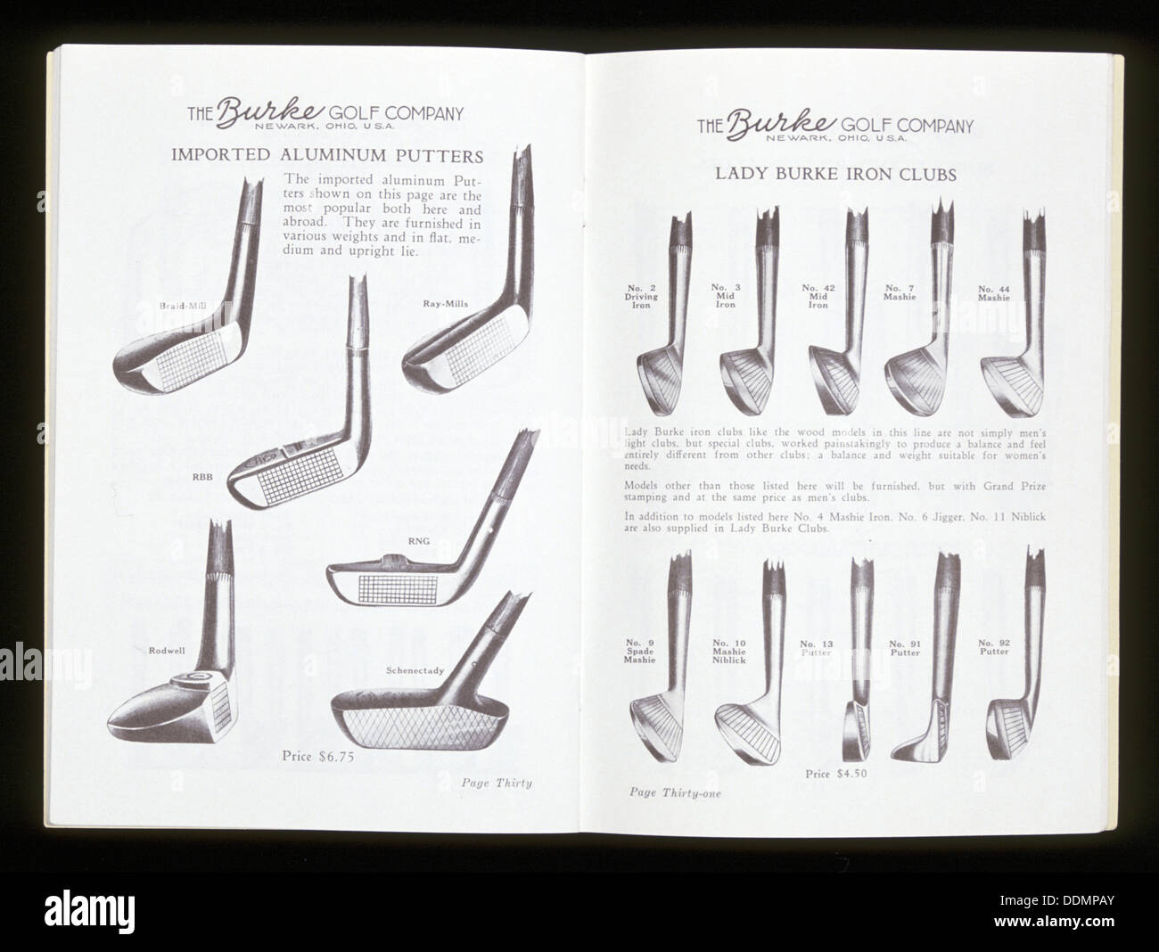Burke Golf Company catalogue, American. Artist: Unknown Stock Photo