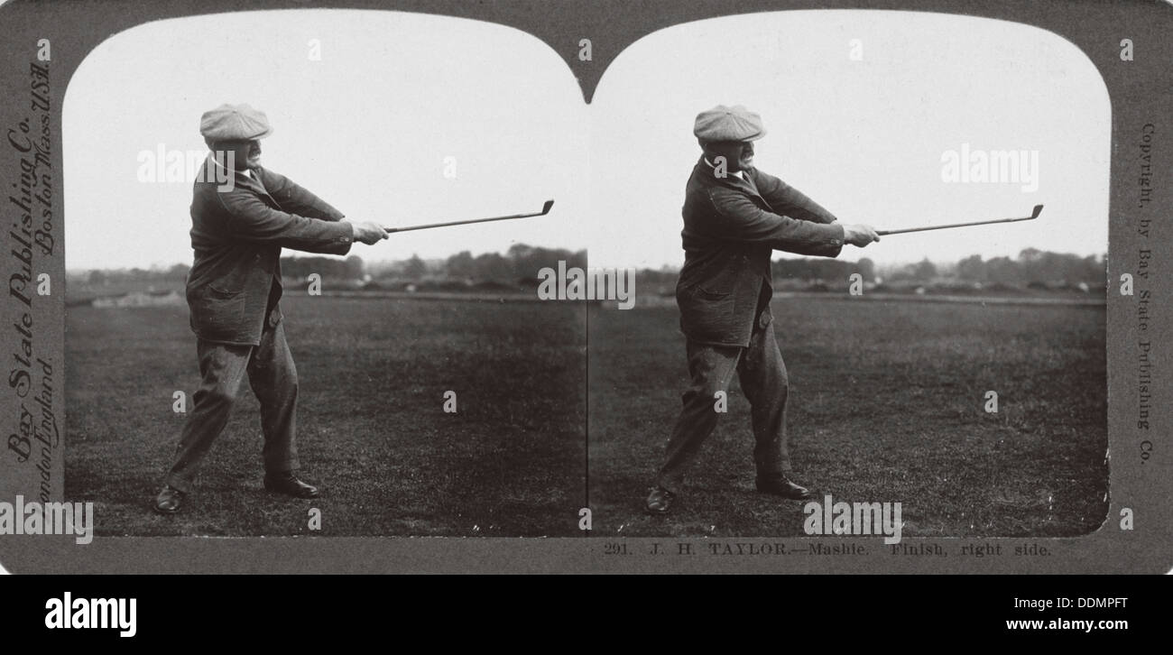 Stereoscopic card of JH Taylor, c1900. Artist: Unknown Stock Photo
