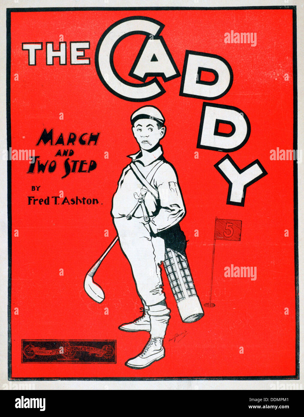 The Caddy, sheet music cover, 1900. Artist: Owen T Reeves Stock Photo