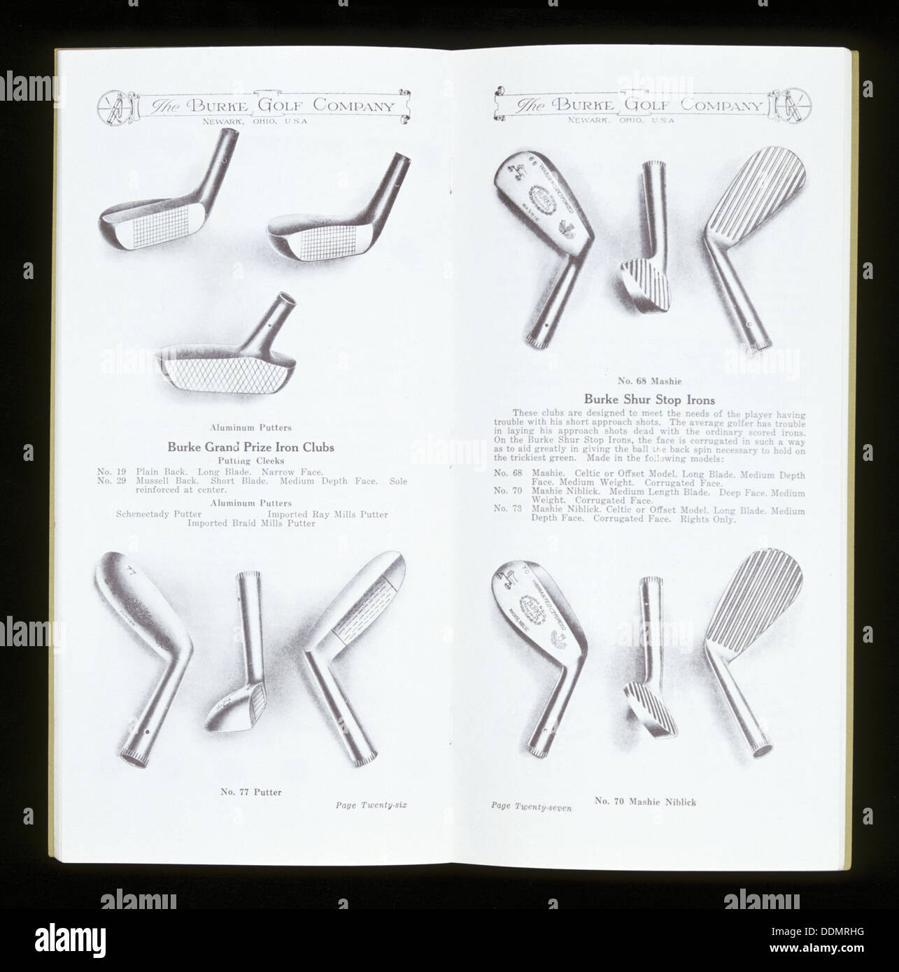 Page from a golf equipment catalogue, c1920c1960. Artist Unknown