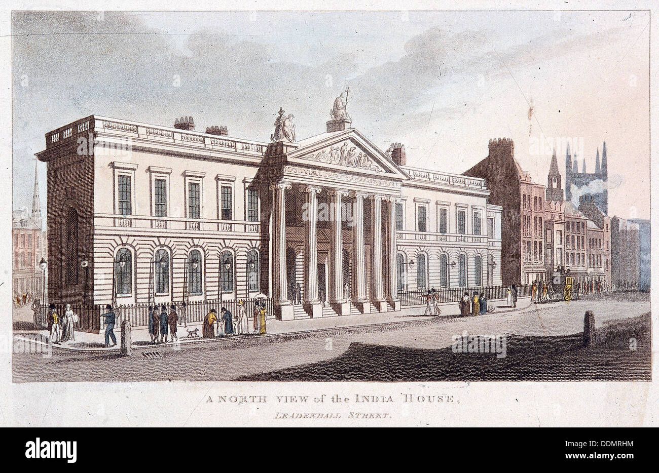 East India House, London, 1810. Artist: Anon Stock Photo
