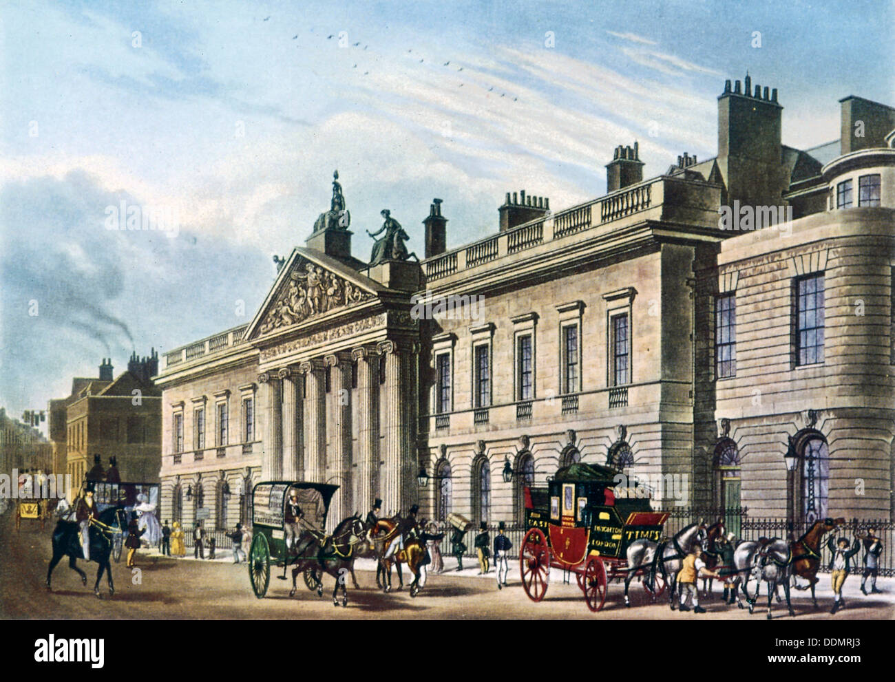 East India House, London, 1817. Artist: Thomas Hosmer Shepherd Stock Photo
