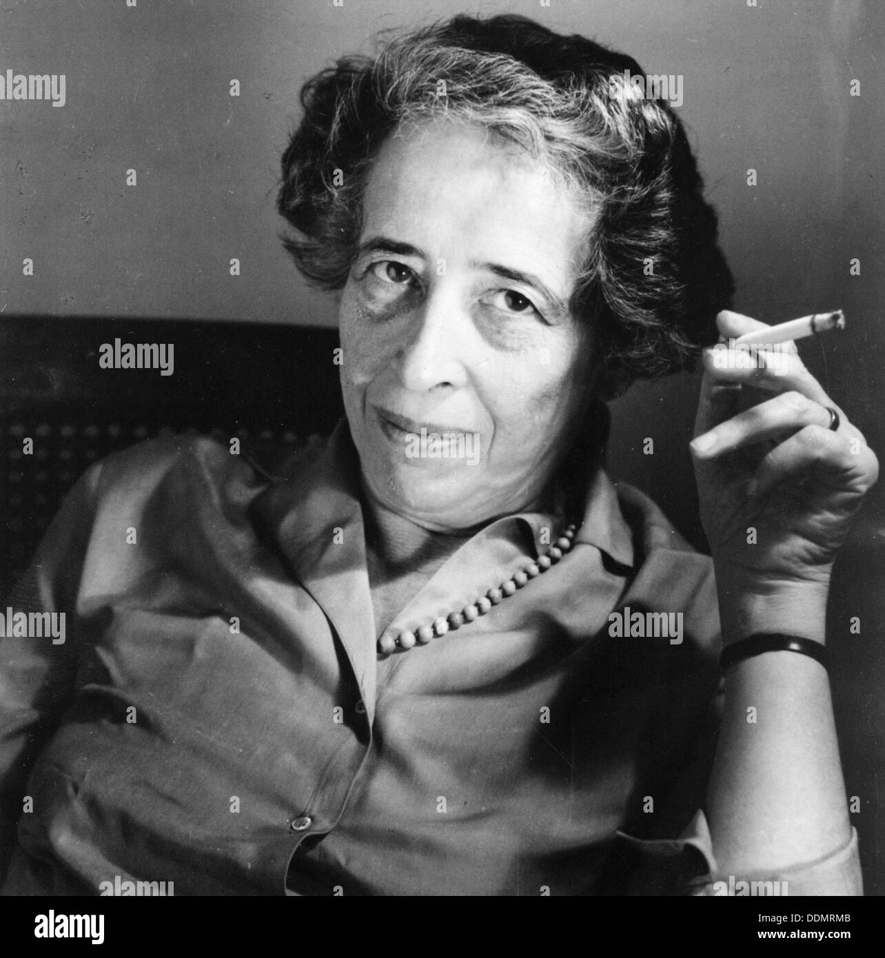 Hannah Arendt (1906-1975), German-American political scientist, c1963. Artist: Unknown Stock Photo