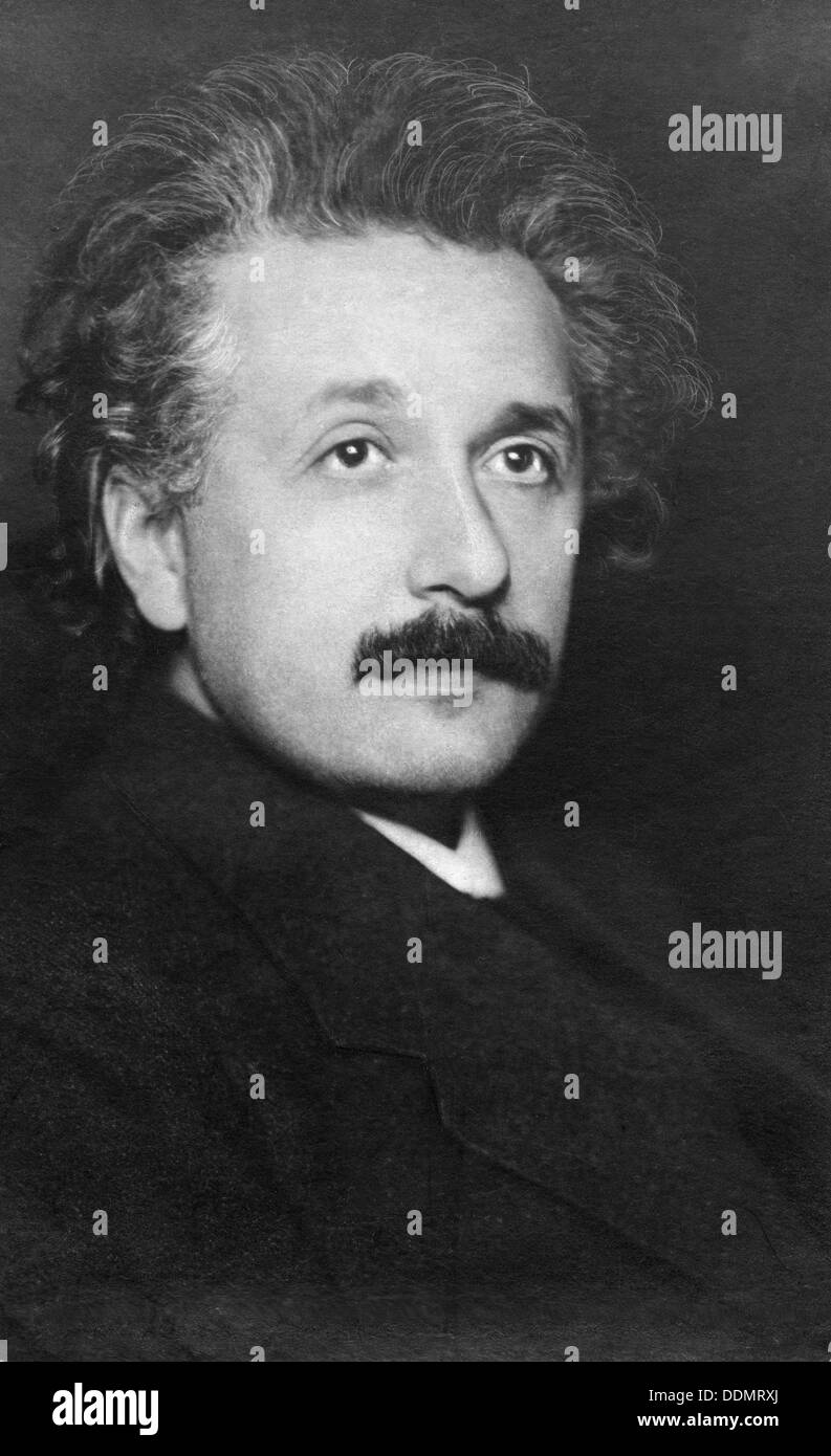 Albert Einstein (1879-1955), German, Physicist. Artist: Unknown Stock Photo