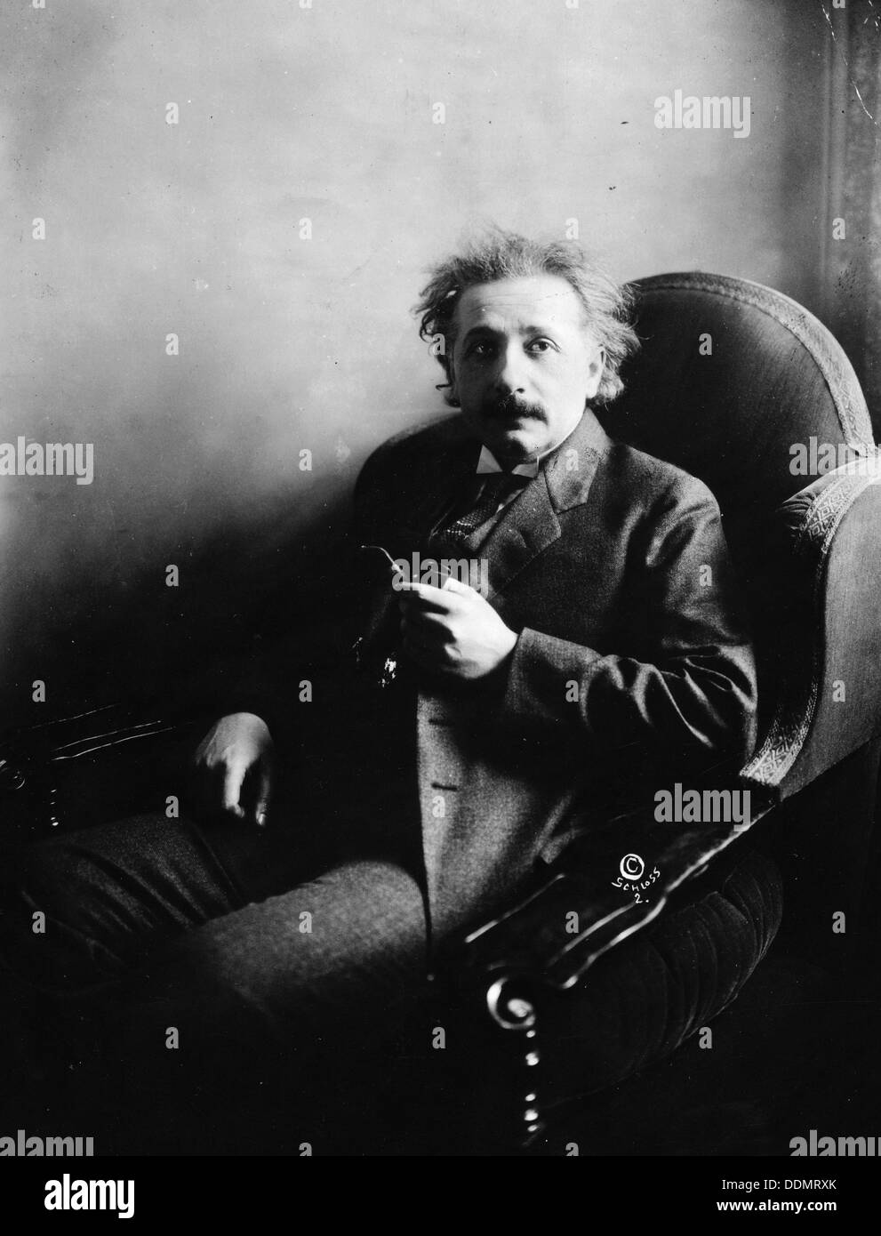 Albert Einstein (1879-1955), German, Physicist. Artist: Unknown Stock Photo