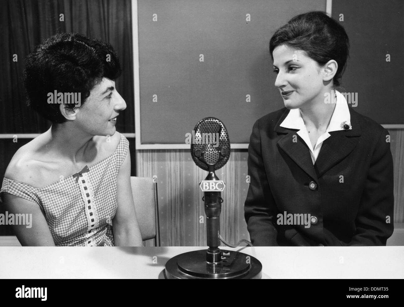 Zamira Fou-Tsong (born Menuhin), being interviewed at the BBC Worldservice. Artist: Unknown Stock Photo