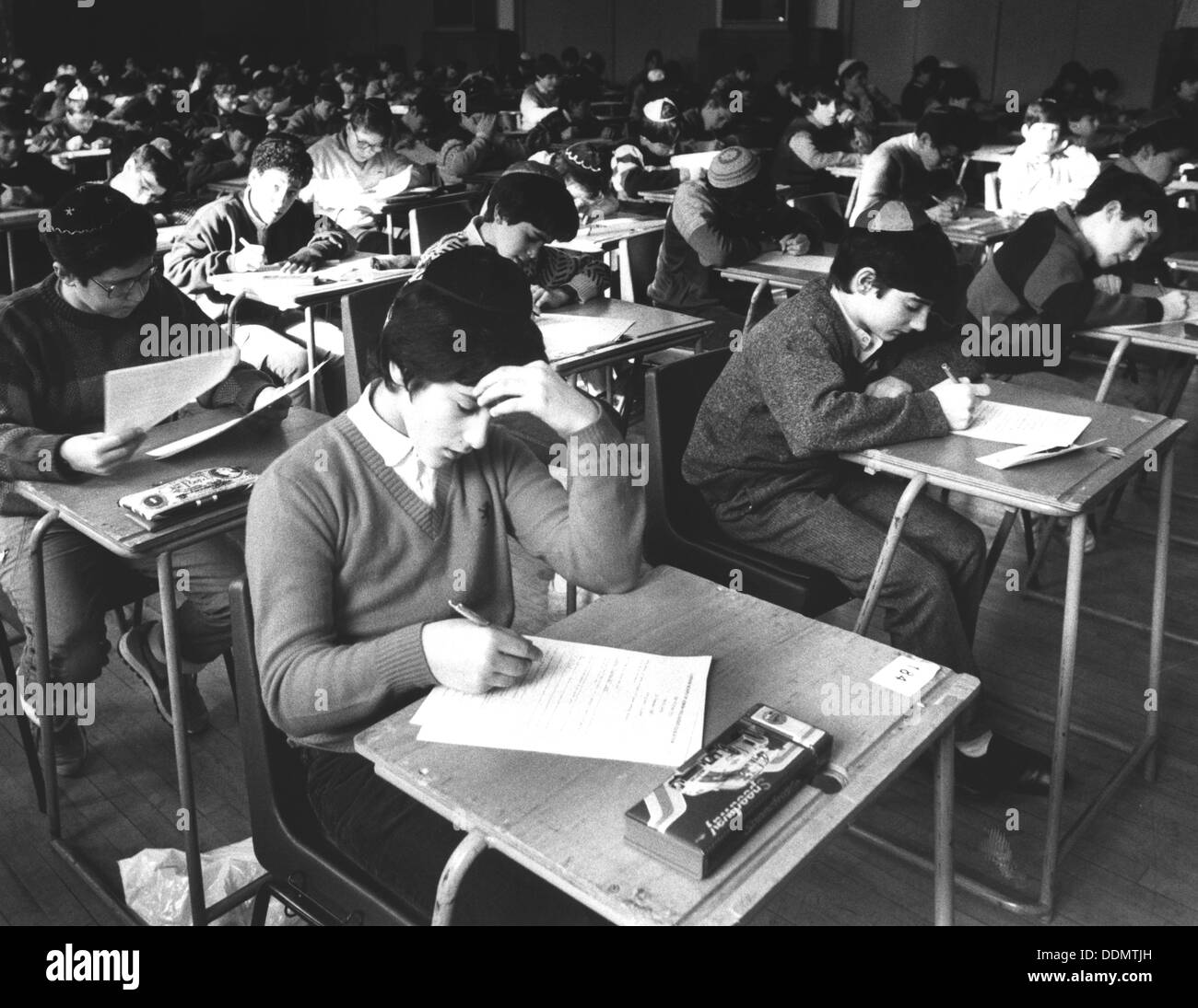 Bar Mitzvah exam, Woburn House, 10 February 1985. Artist Unknown Stock