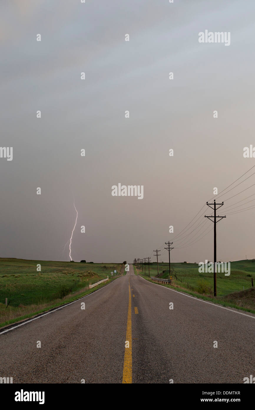 Storm Chasing Stock Photo