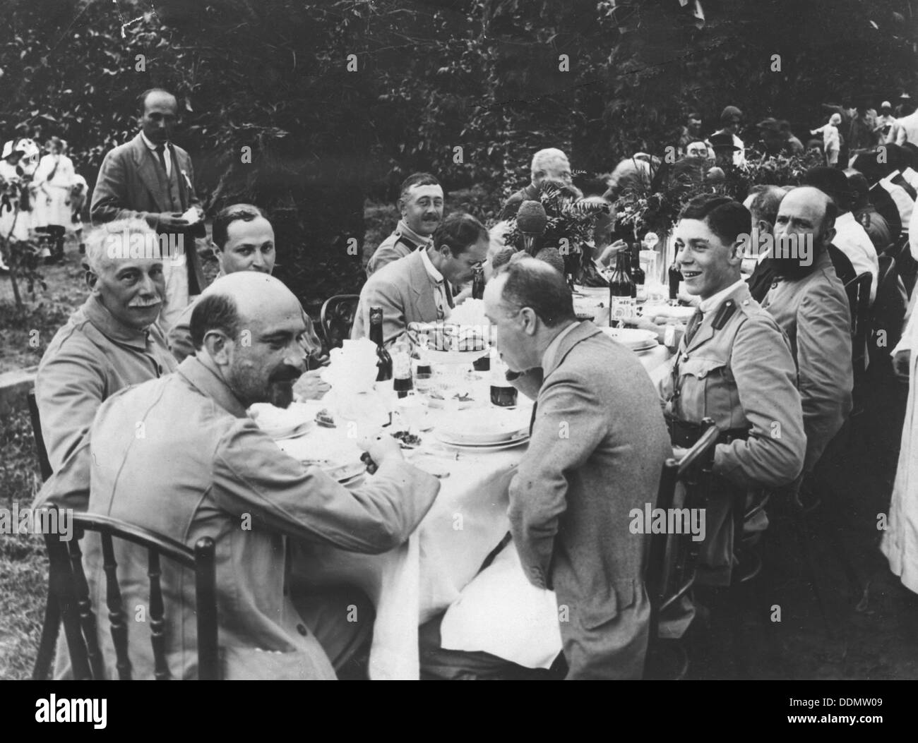Chaim Weizmann and Lord Montagu of the Zionist Commission, 1917. Artist: Unknown Stock Photo