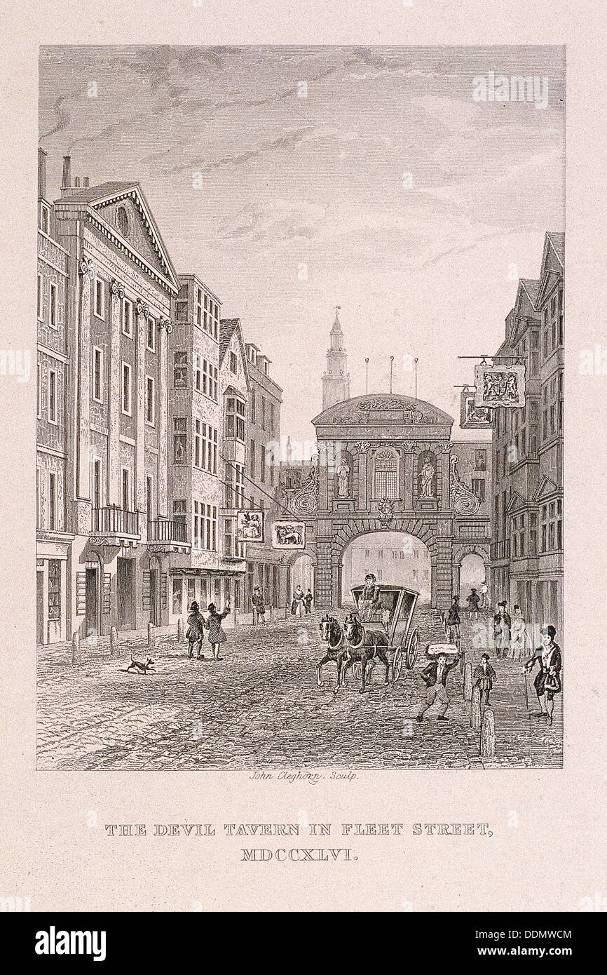 Fleet Street, London, 1746. Artist John Cleghorn Stock Photo Alamy