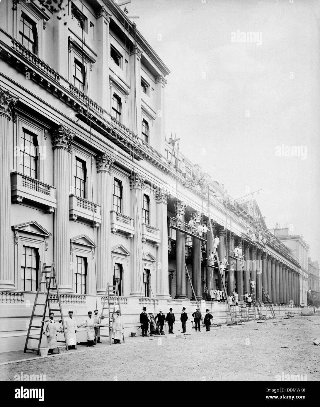 Painting Carlton House Terrace, Westminster, London, 1898. Artist