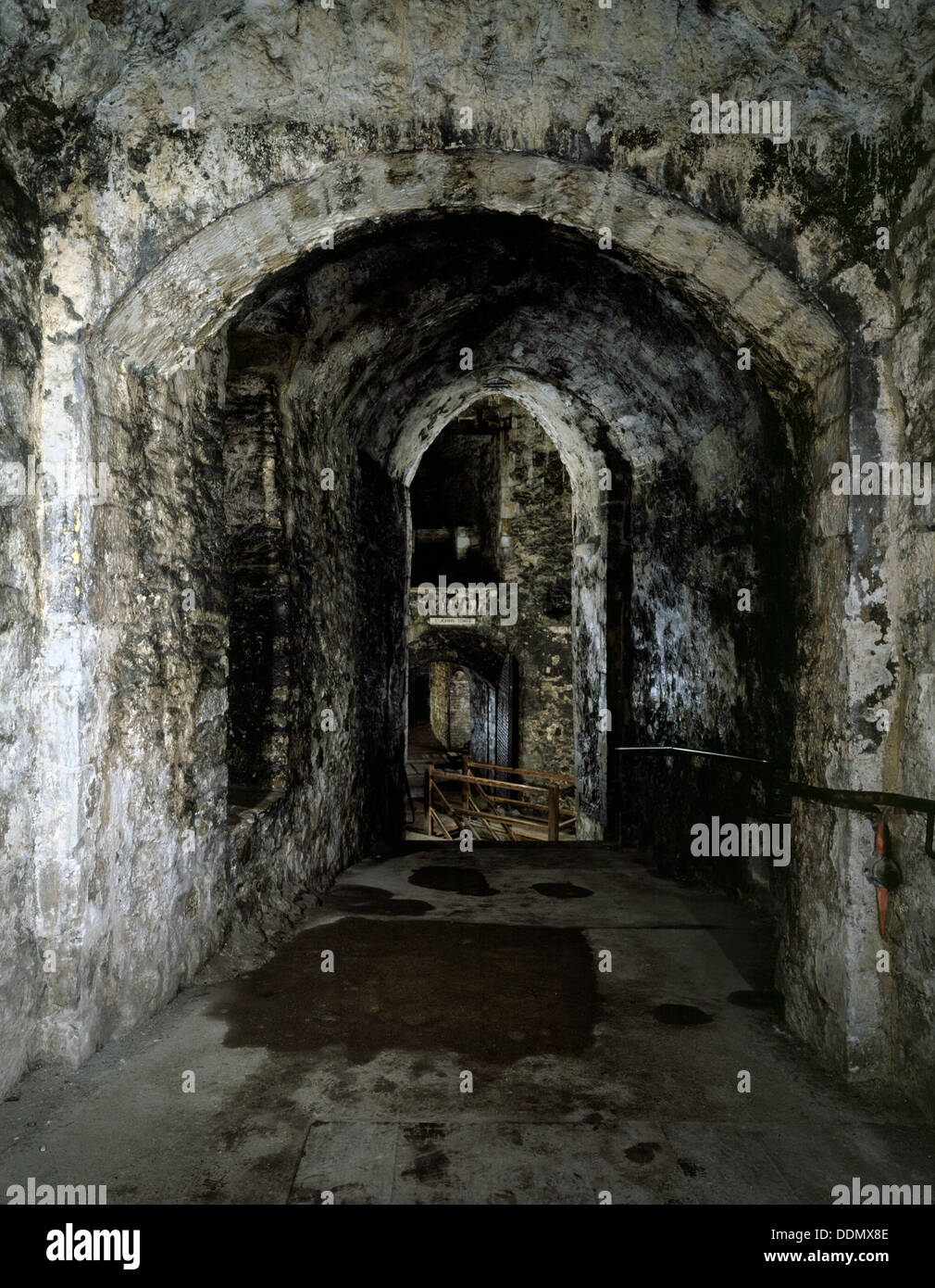 Passage in the thickness of the walls at Dover Castle, Kent, 1997