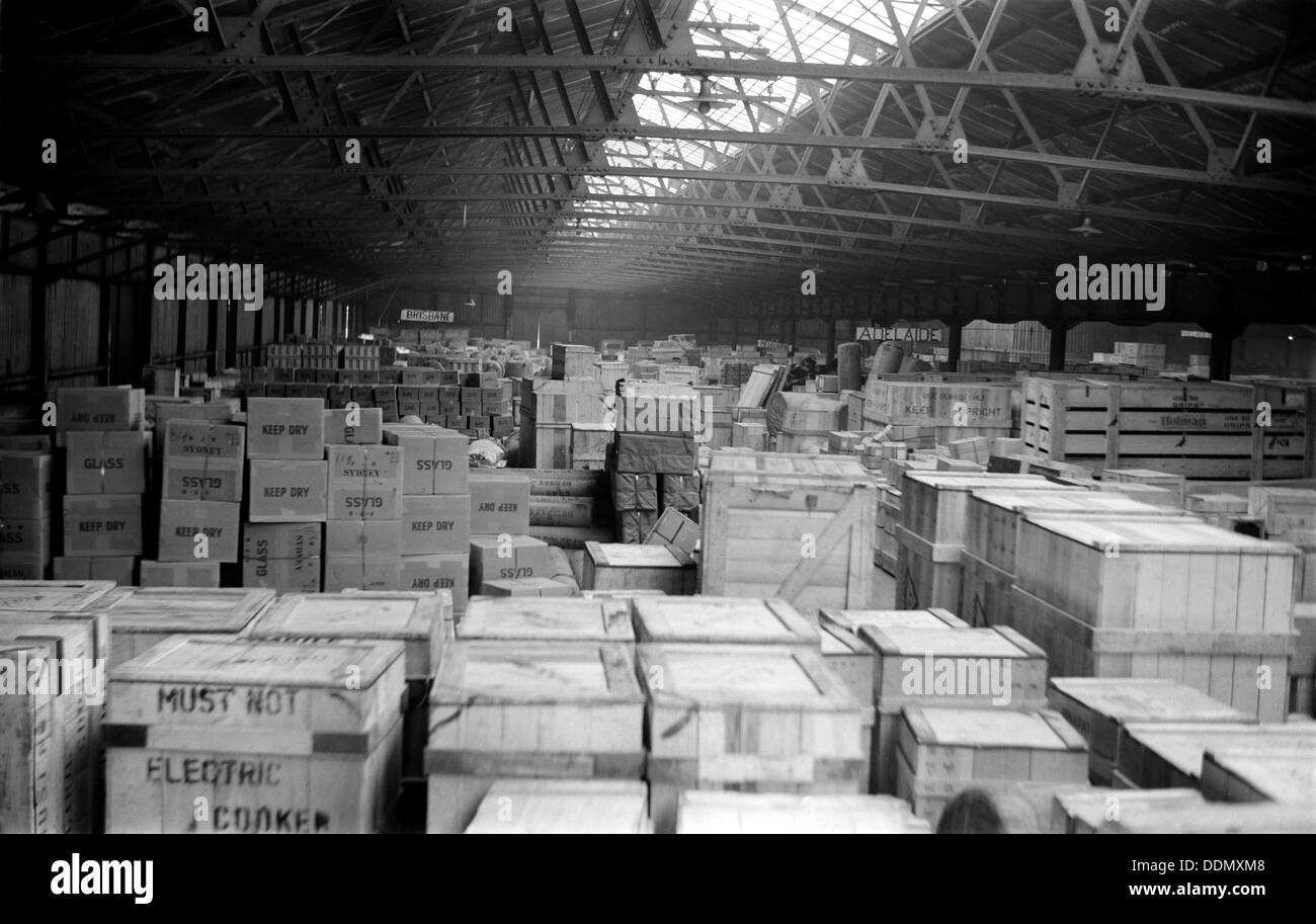 A transit shed at King George V Dock, London, c1945-c1965. Artist: SW Rawlings Stock Photo