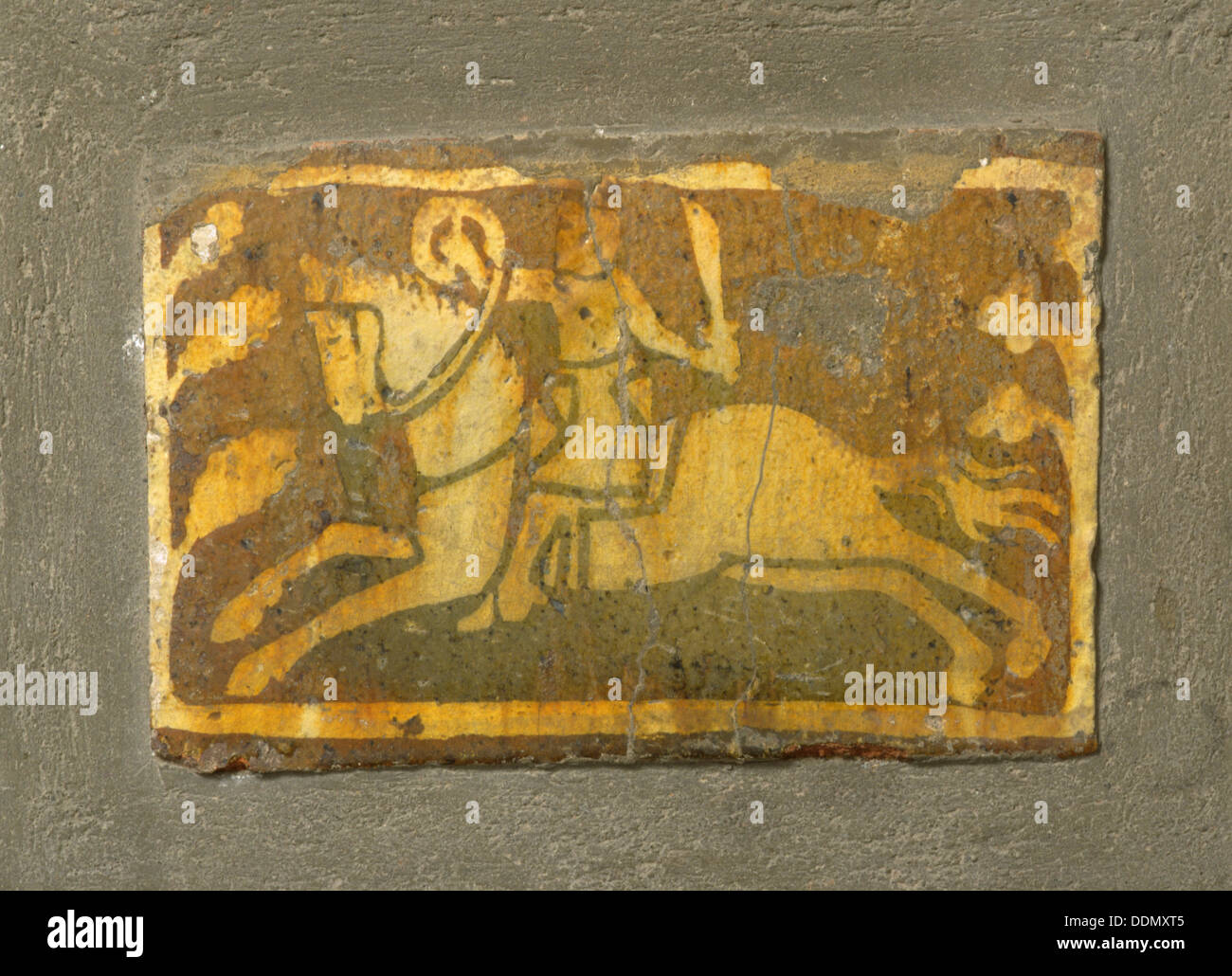 Tile from Cleeve Abbey, Somerset, c13th century. Artist: Unknown Stock Photo