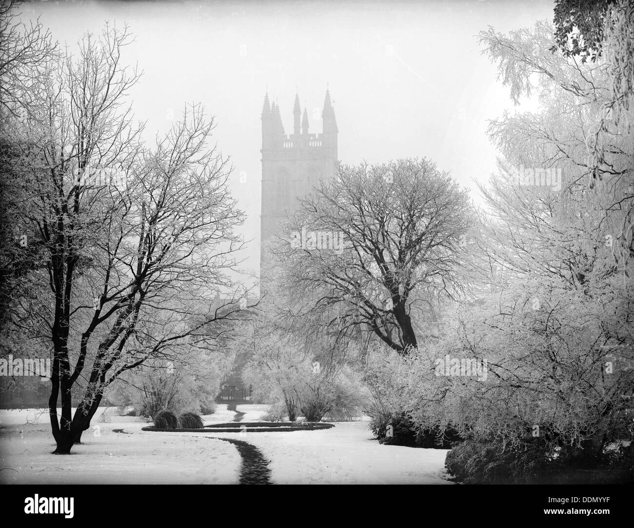 Magdalen College Bell Tower, Oxford, Oxfordshire, c1860-c1922. Artist: Henry Taunt Stock Photo