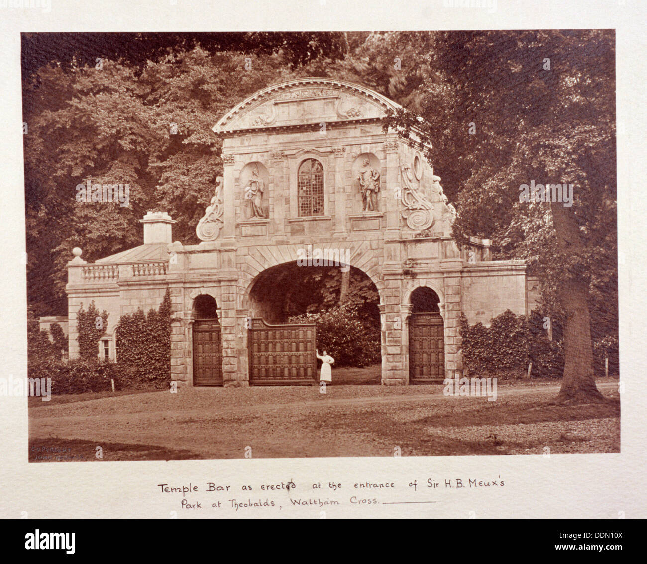 Temple Bar, Theobalds Park, Cheshunt, Hertfordshire, c1895. Artist: Anon Stock Photo