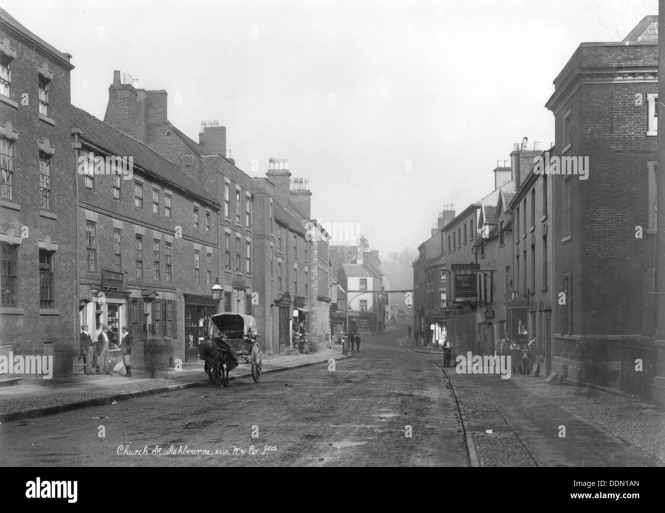 Church Street, Ashbourne, Derbyshire, 18901910. Artist Unknown Stock