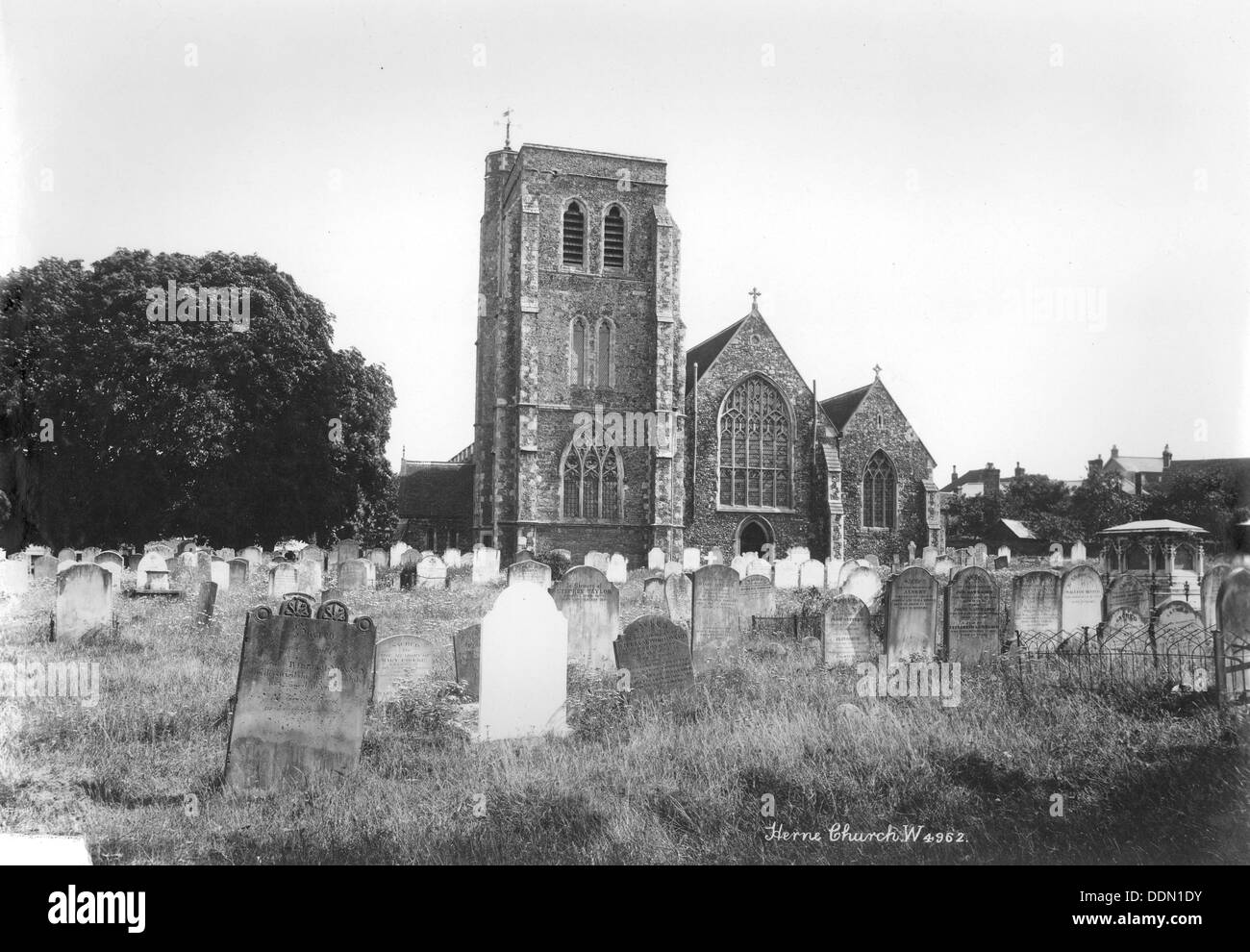 St Martin's Church, Herne, Kent, 1890-1910. Artist: Unknown Stock Photo