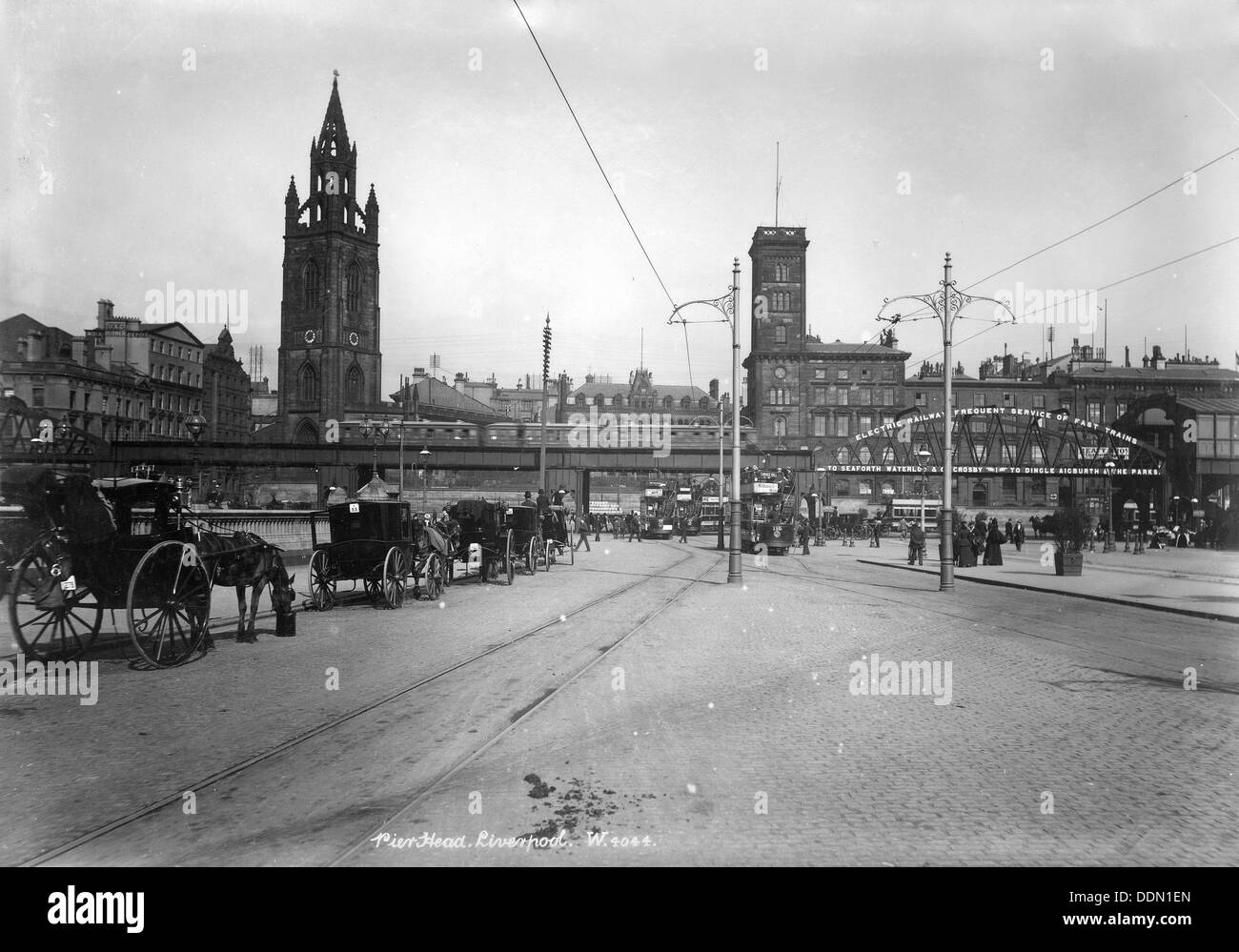 Pierhead, Liverpool, 1890-1910. Artist: Unknown Stock Photo
