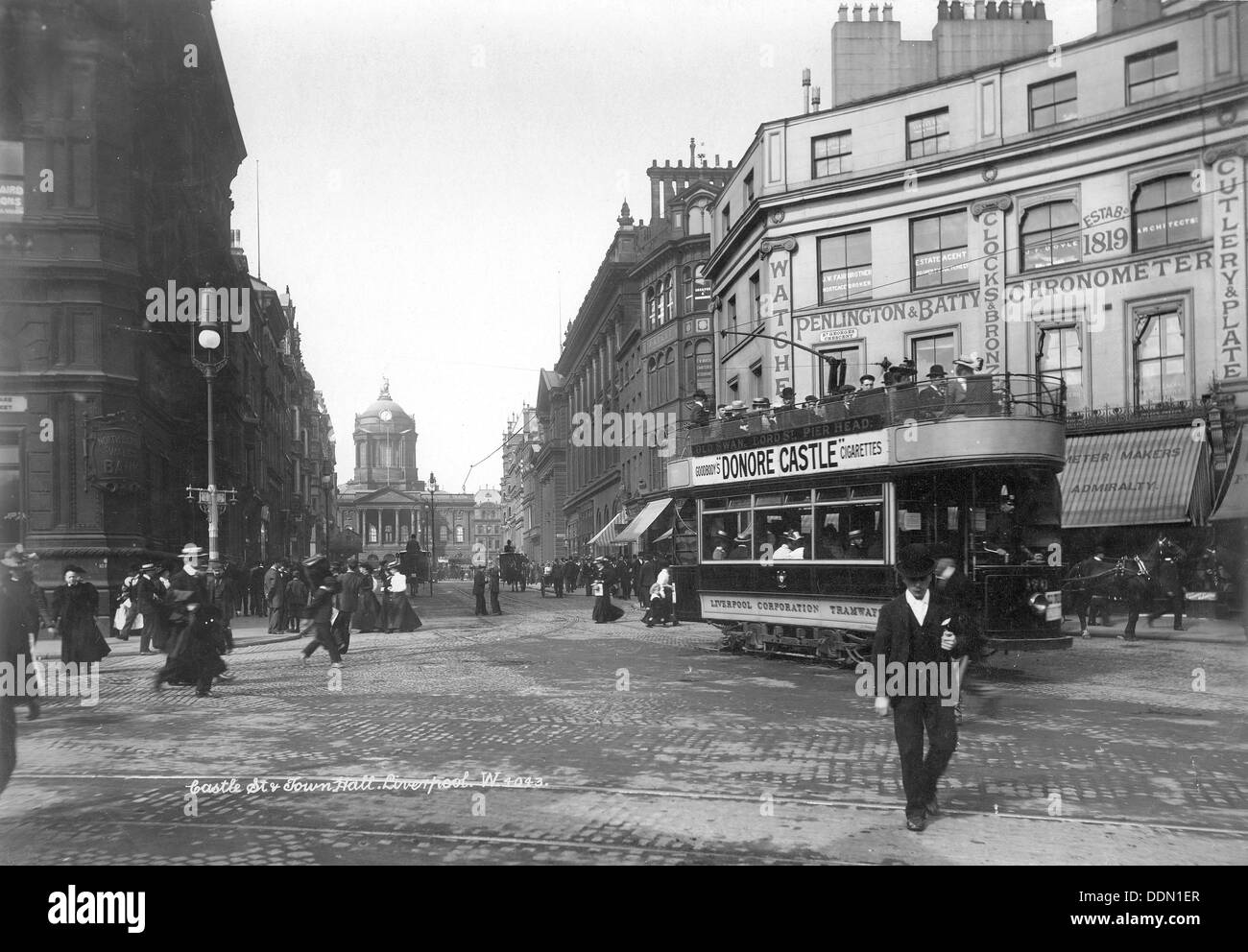 Castle Street, Liverpool, 1890-1910. Artist: Unknown Stock Photo